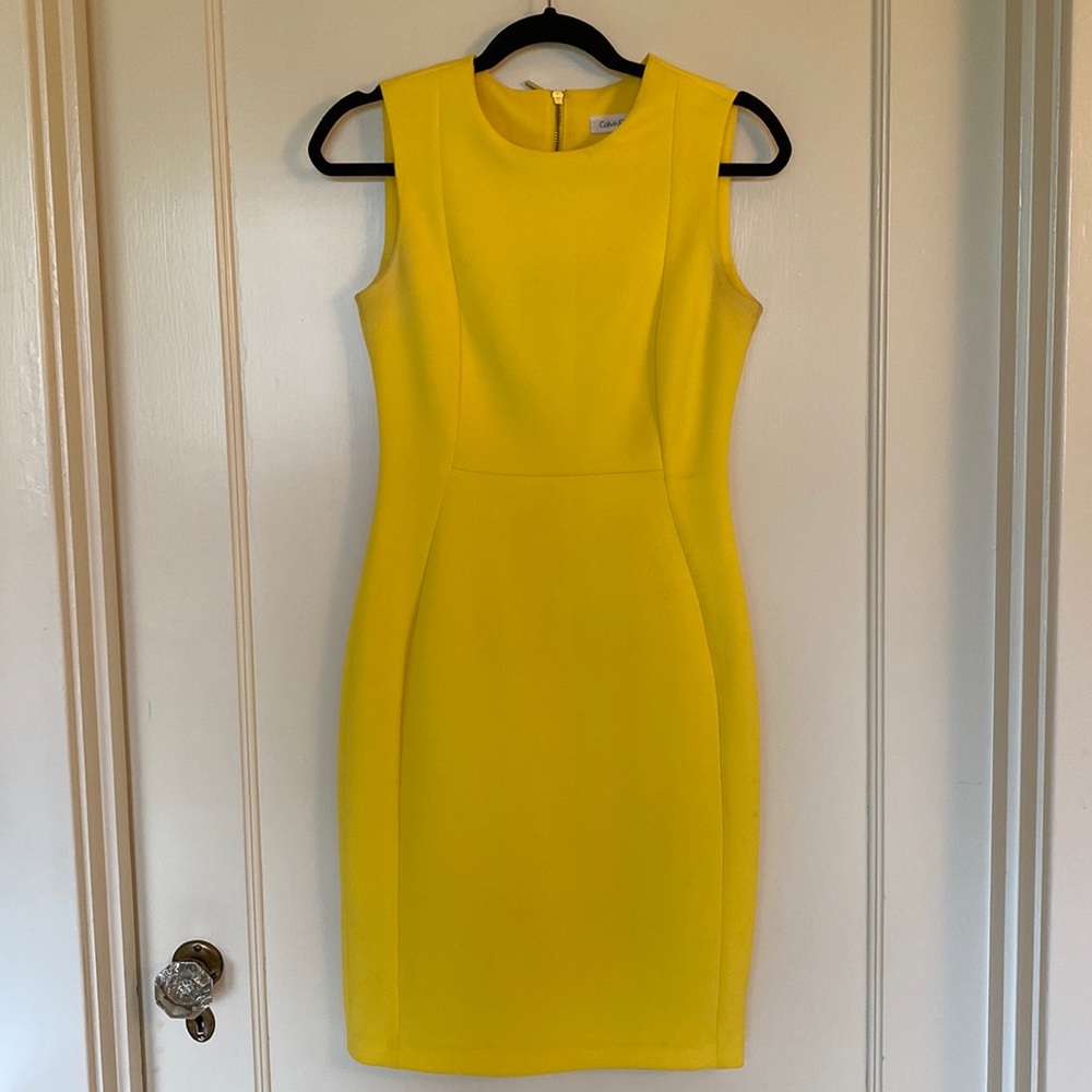 Calvin Klein Yellow Dress